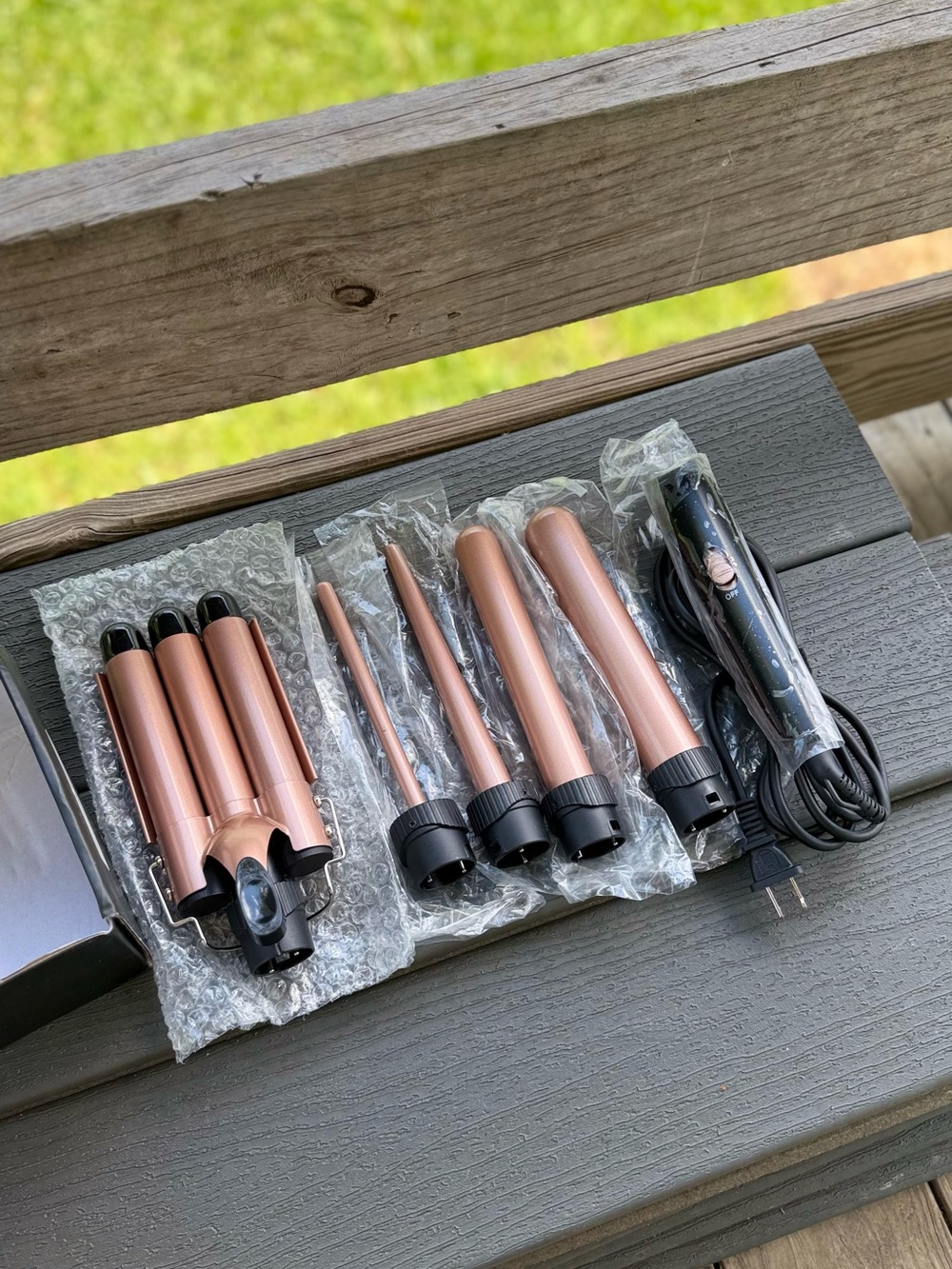 Interchangeable Rose Gold Curling Set